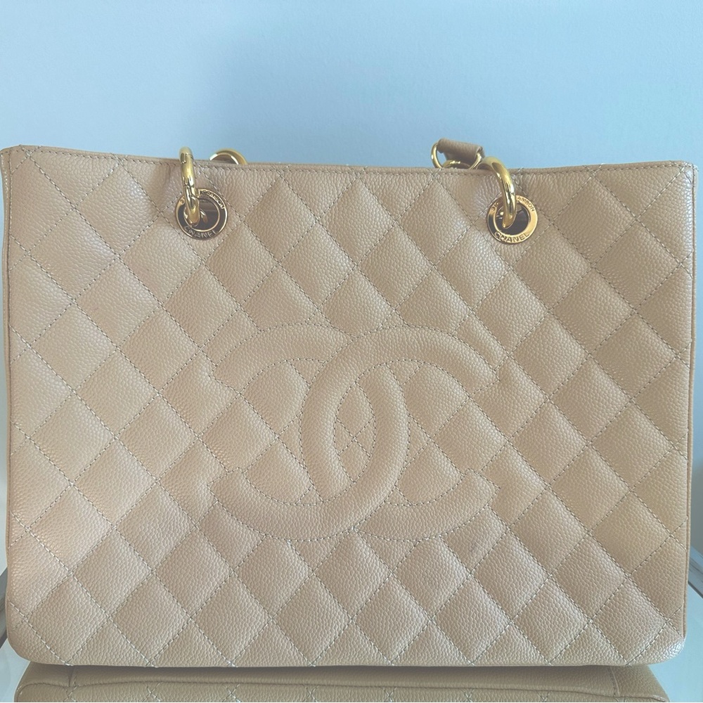 Authentic Chanel GST Beige with Gold Hardware🔥